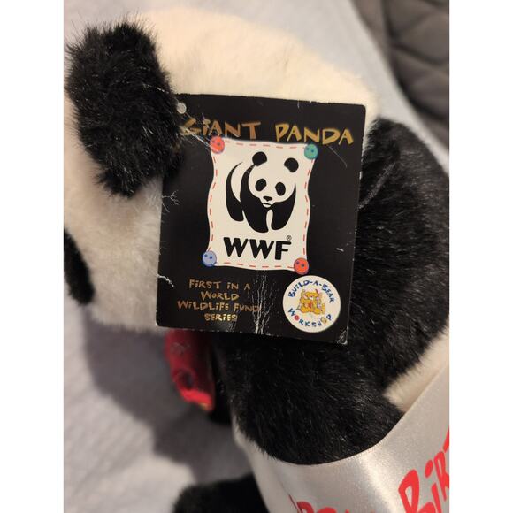 Vintage Build a Bear Workshop WWF Giant Panda Plush Stuffed Animal Birthday Bear - Picture 3 of 7
